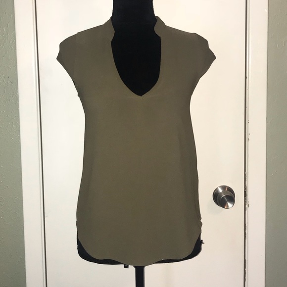 GUESS - dark & pale olive green blouse - Picture 4 of 7
